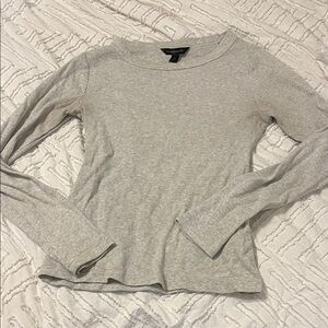 Banana Republic Light Gray Long Sleeve Top